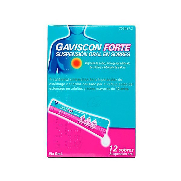 GAVISCON FORTE SUSPENSION ORAL EN SOBRES 12...