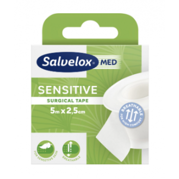 Salvelox Sensitive Esparadrapo 5 m x 2,5 cm
