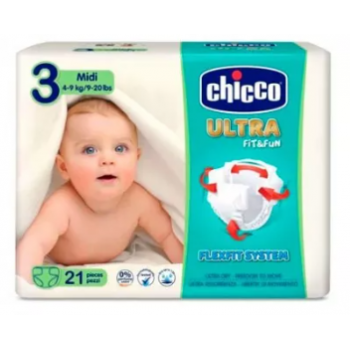 Pañales Ultra Soft Chicco 4-9 kg 21 uds