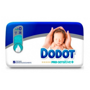Pañales Dodot Pro Sensitive Talla 0 menos 3 kg 38 uds