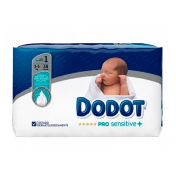 Pañales Dodot Pro Sensitive Talla 1 2-5 kg 38 uds