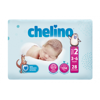 Pañales Chelino Talla 2 3-6 kg 28 uds