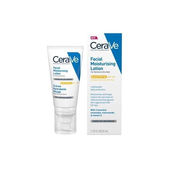 Cerave Loción Hidratante de Rostro SPF50 52ML