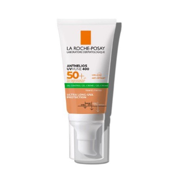 anthelios protector solar tacto seco piel grasa y sensible con color