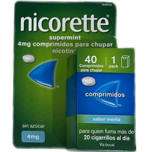 NICORETTE SUPERMINT 4 mg 40 COMPRIMIDOS PARA CHUPAR
