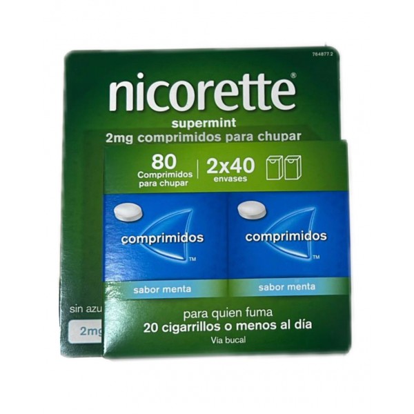 nicorette 2 mg 80 comprimidos para chupar sabor menta