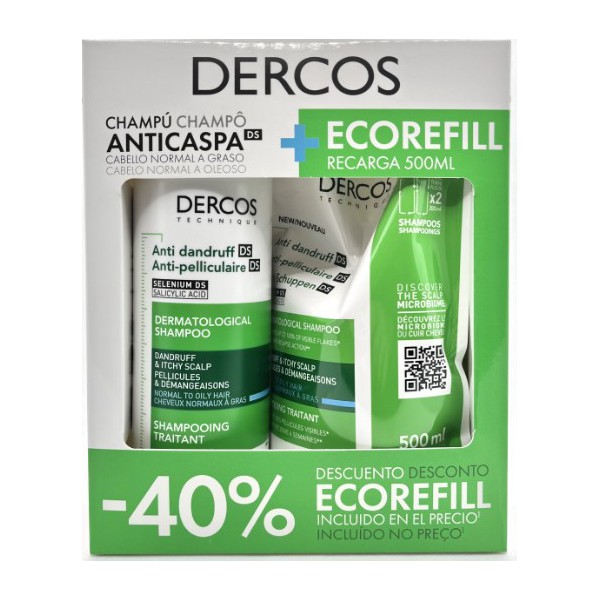 dercos cabello graso y normal anticaspa