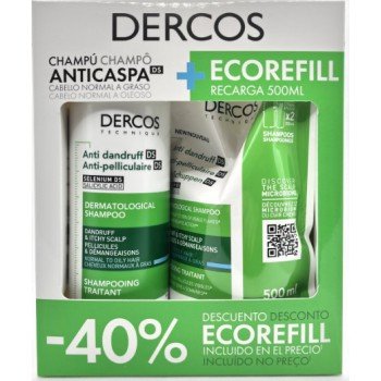 dercos cabello graso y normal anticaspa