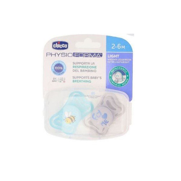 Chicco Chupete Physio Light Silicona 2-6m Azul...