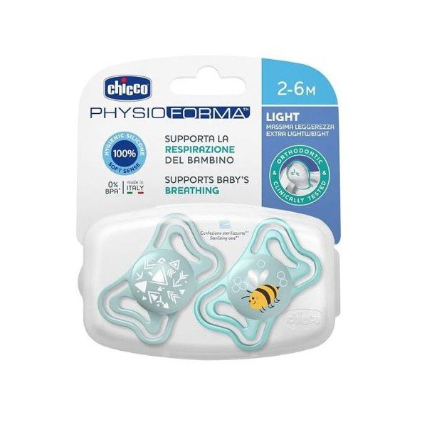 Chicco Chupete Physio Light Silicona 2-6m Azul...