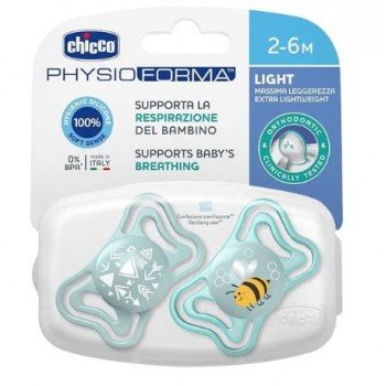 Chicco Chupete Physio Light Silicona 2-6m Azul 2 uds