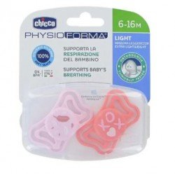 Chicco Chupete Physio Light Silicona 6-16 M Rosa 2 uds 2