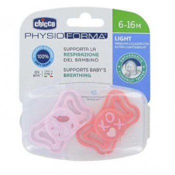 Chicco Chupete Physio Light Silicona 6-16 M Rosa 2 uds