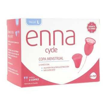 COPA MENSTRUAL ENNA CYCLE ORIGINAL 2 UNIDADES TALLA L + ESTERILIZADOR